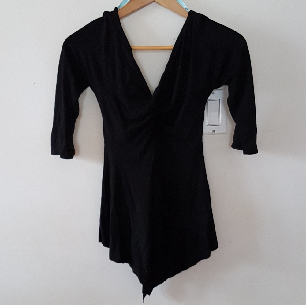 Guess by Marciano Black Deep V Twist Top